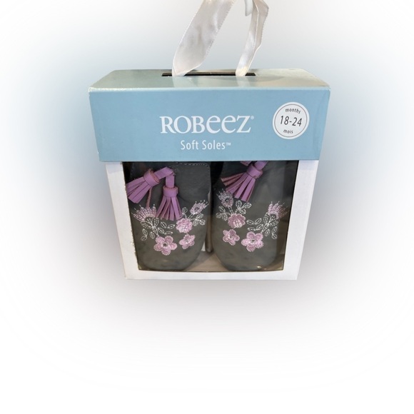 Robeez Grey Wren Soft Soles 18-24 Mon NWT - Picture 2 of 9
